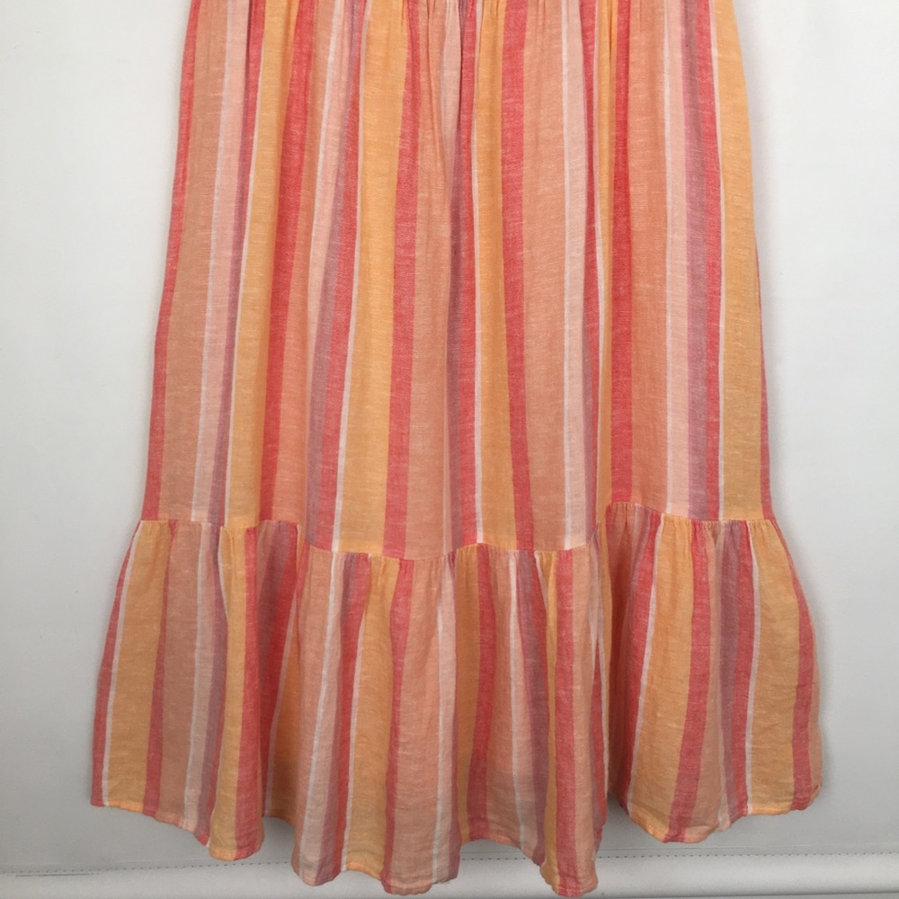 Rails Sadie Dress NEW in Azalea Stripe Peach Pink Linen Blend Women’s Size XS - Picture 9 of 16